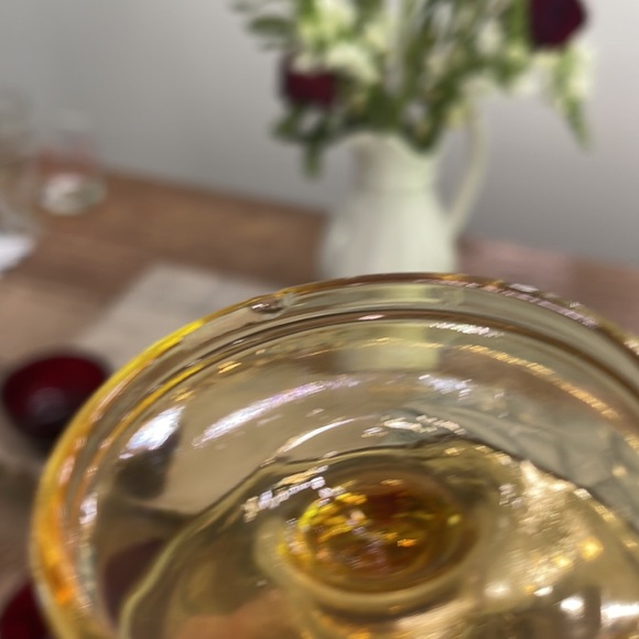 ✨6 Vintage MID-CENTURY MODERN AMBER SHERBET FOOTED GLASSES✨ - Picture 4 of 4